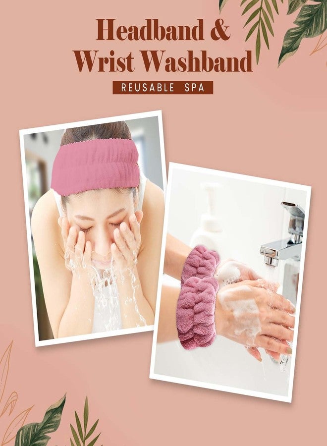 Homeaura 3-Piece Facial Headband and Wristband Set for Women - Spa Headband for Skincare, Makeup, and Face Washing - Soft Microfiber Hairband for Women, Ideal Makeup Hair Band for Facial Time - Image 2