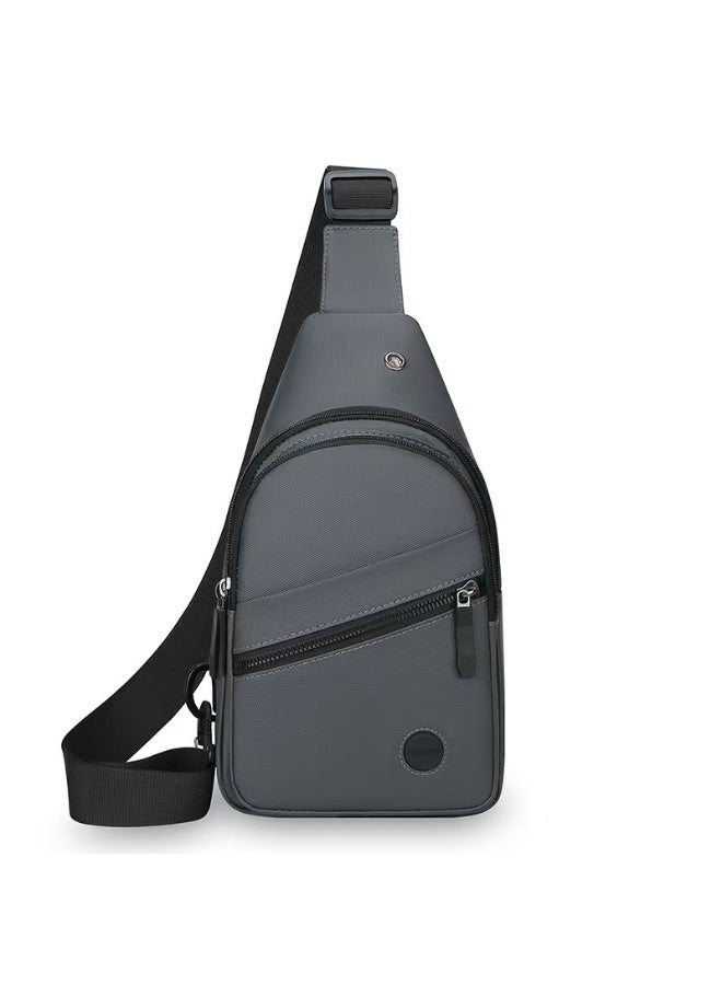 Men's Portable Gray Crossbody Sling Bag - Image 1