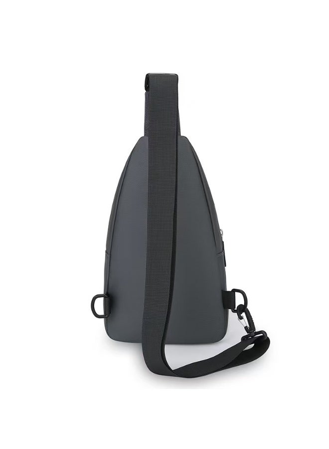 Men's Portable Gray Crossbody Sling Bag - Image 3
