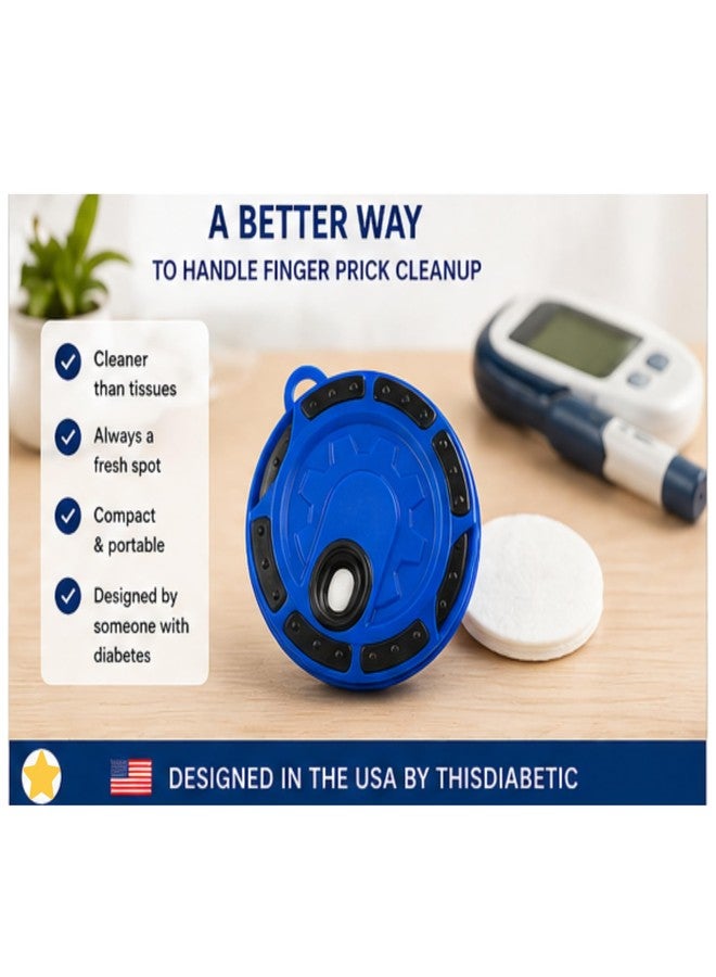 ThisDiabetic BLOT | T1D Designed, Convenient, Clean Place, to Put Fingers Blood After Finger Prick I Sizing: 3 x 1/4 Inches Plus Will Easily Fit in Meter Cases (Royal Blue) - Image 4