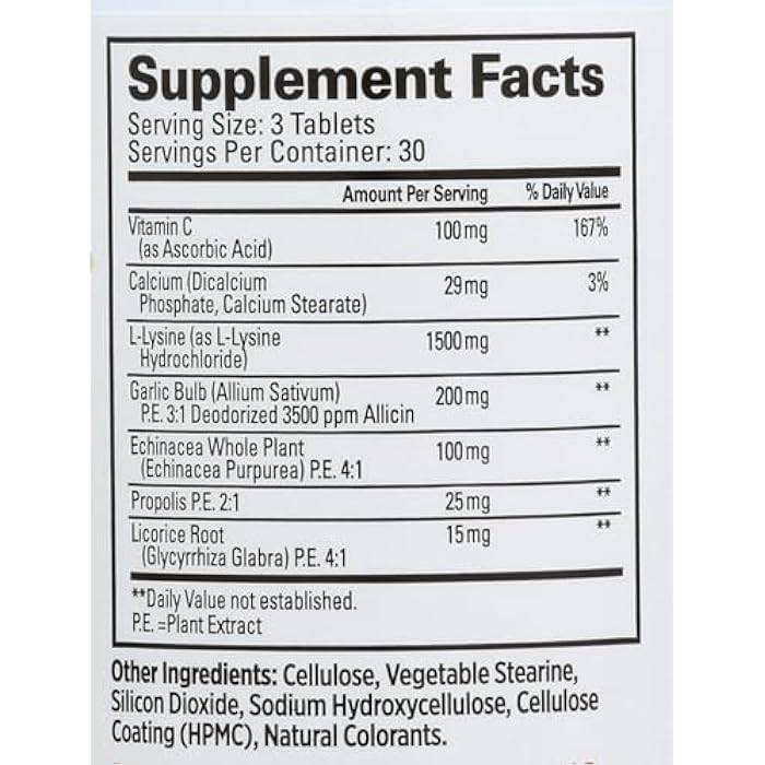 QUANTUM RESEARCH Super Lysine + Tablet, 0.93 Pounds - Image 4