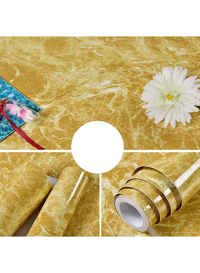 NIBEMINENT Marble Pattern Self-Adhesive Wallpaper Gold 10x0.6meter