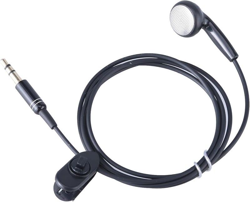 Single Side 3.5mm In Ear Earphones Black 90cm Corded Headset for MP3 MP4 Mobile Phone Notebook - Image 4