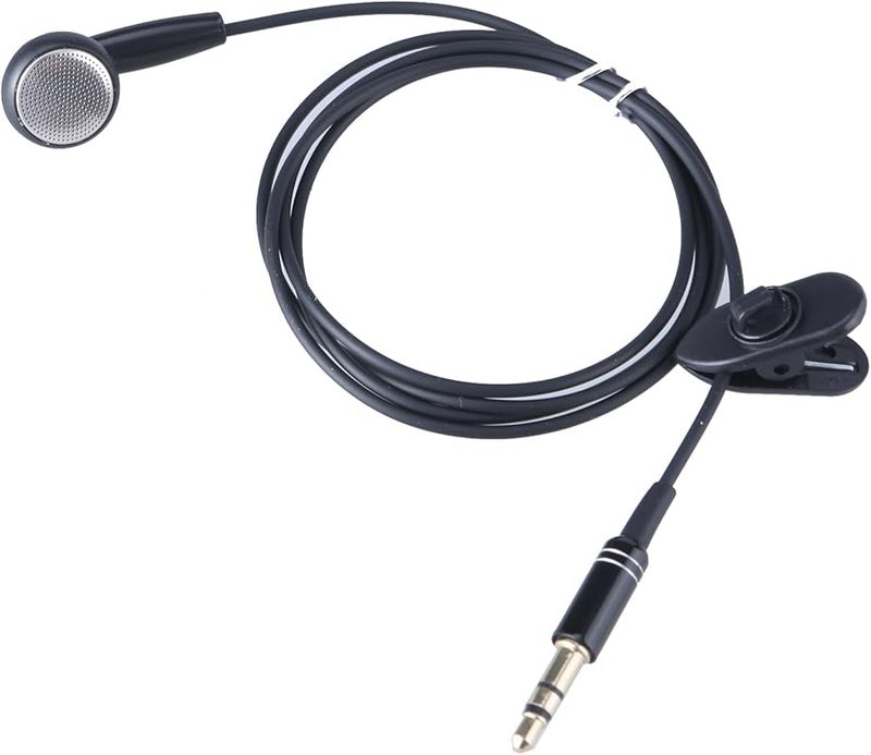 Single Side 3.5mm In Ear Earphones Black 90cm Corded Headset for MP3 MP4 Mobile Phone Notebook - Image 1