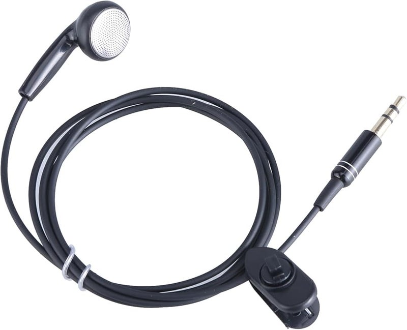 Single Side 3.5mm In Ear Earphones Black 90cm Corded Headset for MP3 MP4 Mobile Phone Notebook - Image 5