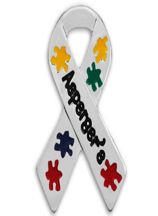 فوندريزينغ فور أ كوز عبوتان من دبابيس أحجية أسبرجر - دبوس على شكل شريط للتوعية بالتوحد، مثالي لجمع التبرعات وفعاليات التوعية وتقديم الهدايا! - دبوسان - Image 1