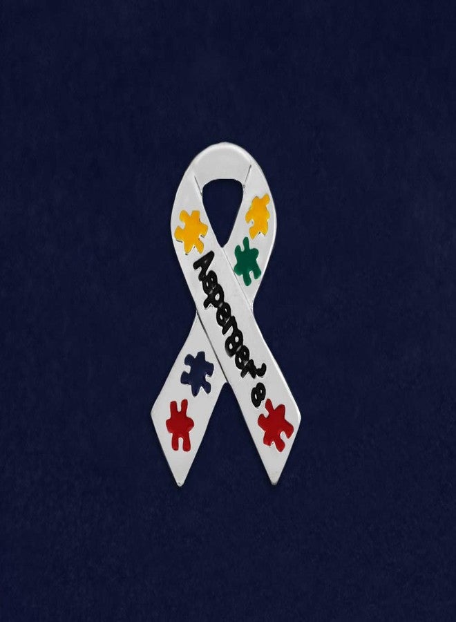فوندريزينغ فور أ كوز عبوتان من دبابيس أحجية أسبرجر - دبوس على شكل شريط للتوعية بالتوحد، مثالي لجمع التبرعات وفعاليات التوعية وتقديم الهدايا! - دبوسان - Image 2