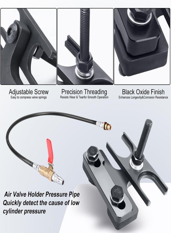 TCHENPART 67605 Valve Spring Compressor Tool - Engine Valve Spring Compressor & Air Valve Holding Hose Tool Compatible With 4.8 5.3 5.7 6.0 6.2 LS1 LS2 LS3 LS6 Engine - Image 4