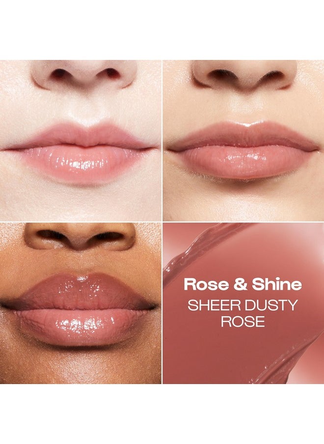ALLEYOOP Glossy Lip Balm Lip Goals Rose & Shine (Sheer Dusty Rose) Hydrating & Moisturizing Lip Care For Cracked Lips Natural Plumping Lip Moisturizer That Smooths Soothes & Protects Vegan  - Image 2