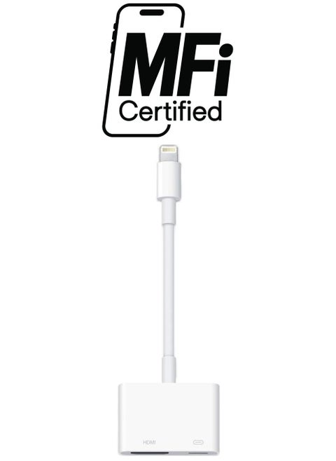 Lightning To HDMI Digital AV Adapter For Apple White