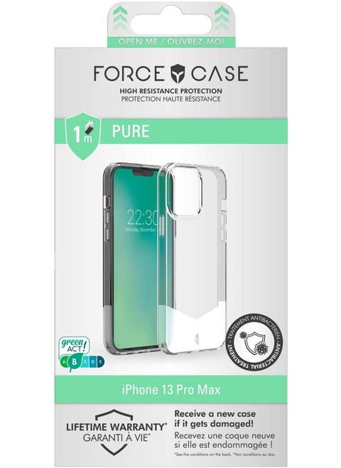 Force Case iPhone 13 Pro Max PURE Reinforced Case Lifetime Warranty Transparent