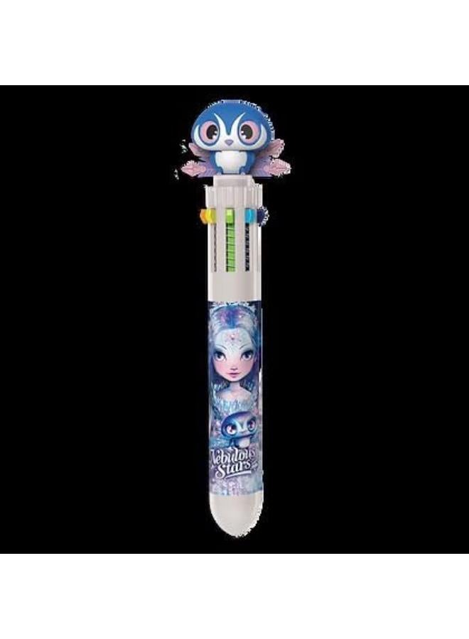 نيبولوس ستارز مجموعة أقلام حبر جاف متعددة الألوان ١٠ في ١ مع زينة حيوانات لطيفة - Image 4