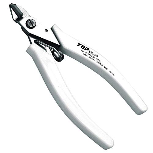 TOP Nipper Cutting Pliers Sharp Heavy Duty Japanese Stainless Steel, Spring Loaded Precision Flush Cut Pliers 4.5", Wire Cutter Tool, Made in JAPAN - Image 5