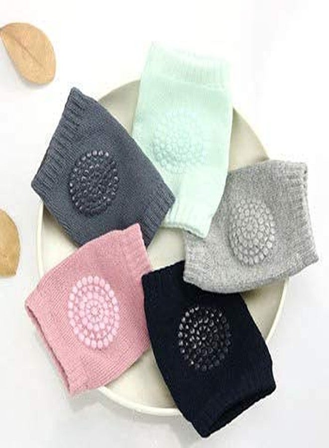 REIL RAID 2 Pair Baby Knee and Elbow pad Baby Crawling Elbow pad Baby Leg Warmer Baby Kneecap (Multi Color) ((Dote)) - Image 1
