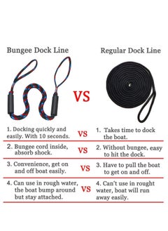 Excefore Boat Bungee Dock Lines, Boating Gifts for Men, Accessories, Pontoon Mooring Lines Bass Boat, 4 Feet  - Image 3