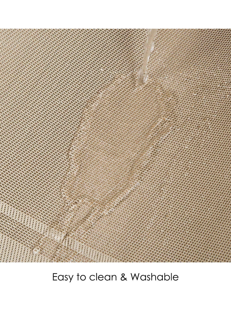 DB Innov. 6 Pcs Vinyl Placemats, Linen Look Woven Place Mats, Non-slip Washable Placemats for Kitchen Dining Table, 30x45cm - Image 3
