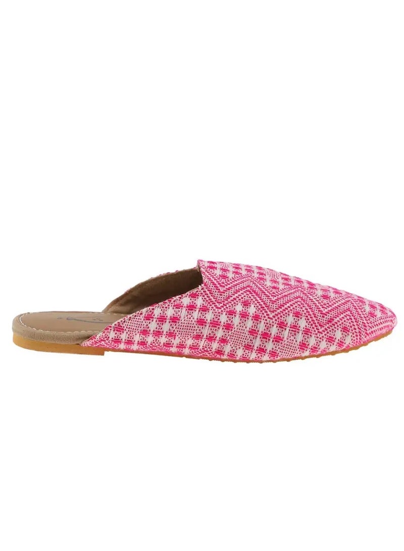 Mishkat Printed Babouche Slippers KF-1070 (Pink) - Image 1