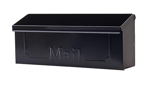 ARCHITECTURAL MAILBOXES Townhouse Galvanized Steel WallMount Mailbox Black Small