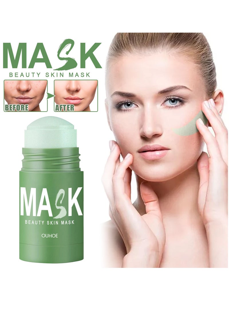 OUHOE Green Tea Mask Stick    Blackhead Remover Poreless Deep Cleanse Mask Stick Oil Control Face Mask Skin Detoxifying Face Stick Mask for all Skin Types - Image 5