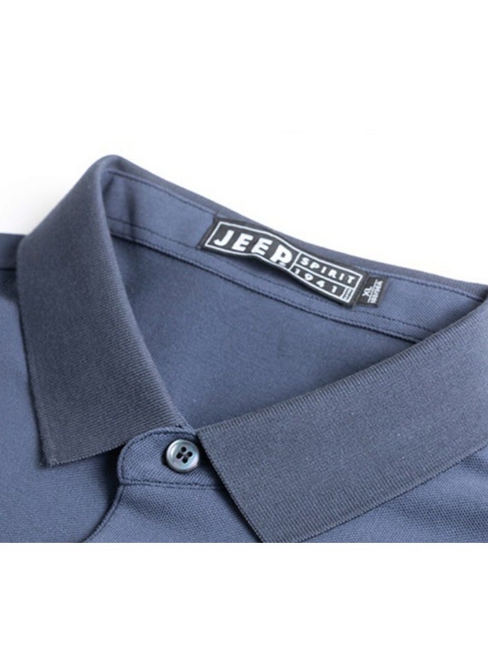 Jeep Striped Slim Fit Lapel Fashion POLO Shirt - Image 5