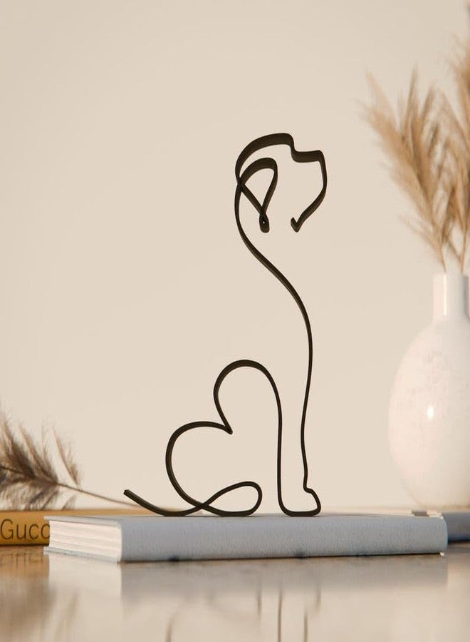 EROTNGO India Statue Golden Doodle Dog Lover Gift, Custom Line Art Sculpture for Pet Memorial, Minimalist Puppy Figure for Shelf Display, Unique Home Decoration for Animal Lovers - Image 1