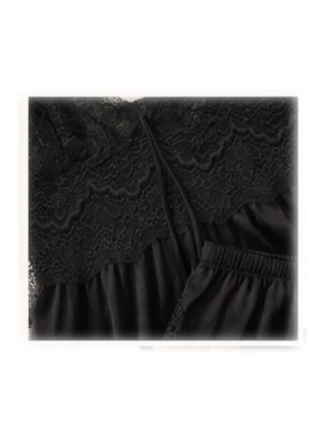 Caprisious  Elegant Satin & Lace Cami Set with Matching Shorts for Women | Best Price UAE