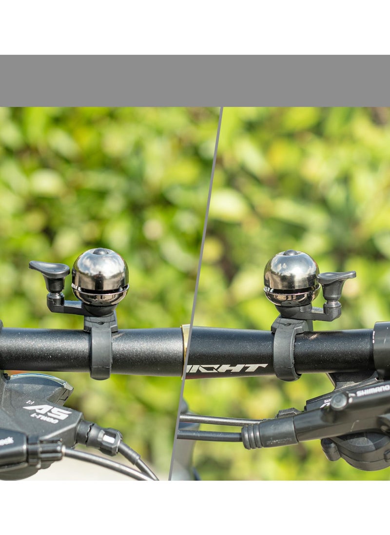 Excefore Classic Bike Bell with Loud Sound, Mountain Bike MTB Bell for 0.82-0.86in/21-22mm Handlebars, Clear Ring Bell for Adults and Riders  - Image 3