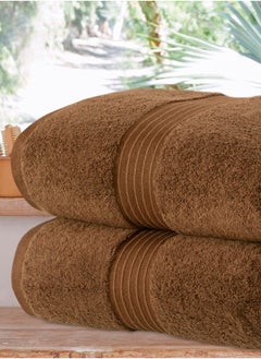 Bliss Casa 2-Piece Bath Sheets, 100% Combed Cotton 550 GSM Superior Quality Towels, Quick Dry Highly Absorbent 90x180 cm  - Image 1