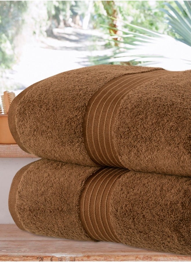 Bliss Casa 2-Piece Bath Sheets, 100% Combed Cotton 550 GSM Superior Quality Towels, Quick Dry Highly Absorbent 90x180 cm  - Image 1
