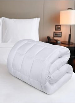 Premium 20 cm Thick Microfiber Mattress Topper with Soft Microfiber Filling - Breathable Bed Pad with Fitted Corner Edges - Enhances Comfort and Support for Better Sleep - Soft Fluffy Mattress Protector for Back Pain Relief, Deep Pocket Mattress Cover, Size - 200 x 160 cm White