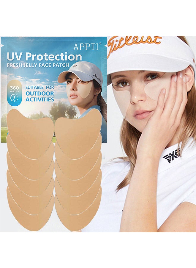 APPTI Outdoor Sun Patches UV Protection For Face, 5 Pairs Sun Screen Indicator Patch, Waterproof UV Detecting Patches Prevent Sunburn, Daily UV Cut Golf Patch, Good Waterproof Effect, Comfortable - Image 1