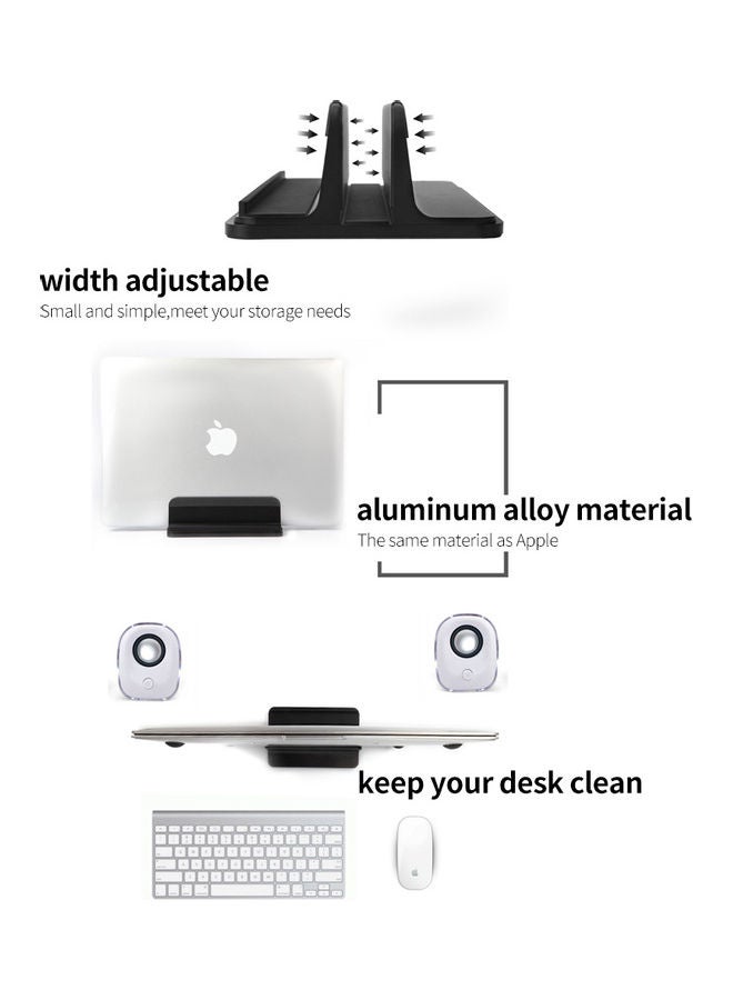 Loquat Laptop Vertical Stand Base Black - Image 2