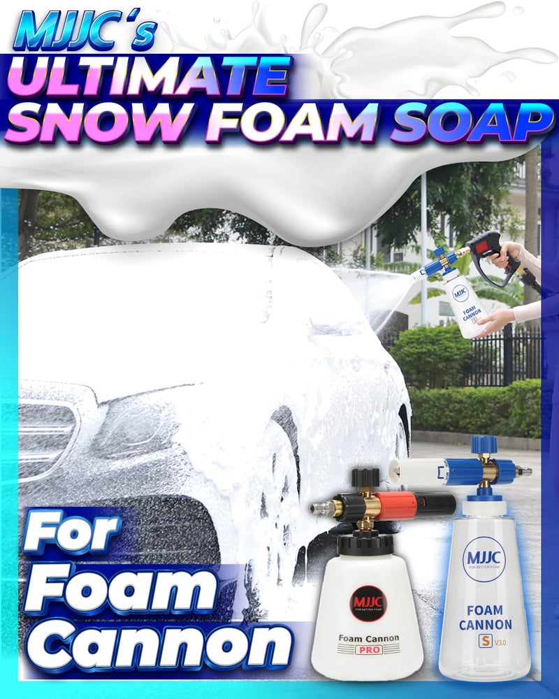 MJJC Foam (64 fl oz) Ultimate Snow Foam Car Wash Soap Specialized Car Shampoo for Foam Cannon and Pressure Washer, Safe for Cars (pH Neutral, 10x Concentrated) (Refreshing cider aroma) - Image 2