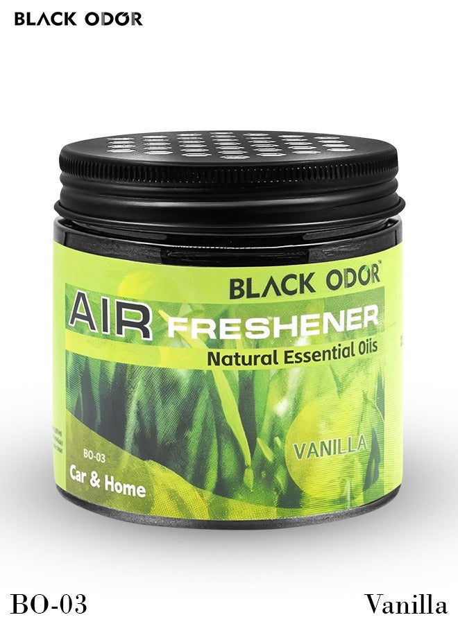 Black Odor Vanilla Car Air Freshener Elevate Your Space with Natural Essential Oils and Soothing Fragrance 180G BO-03  - Image 1