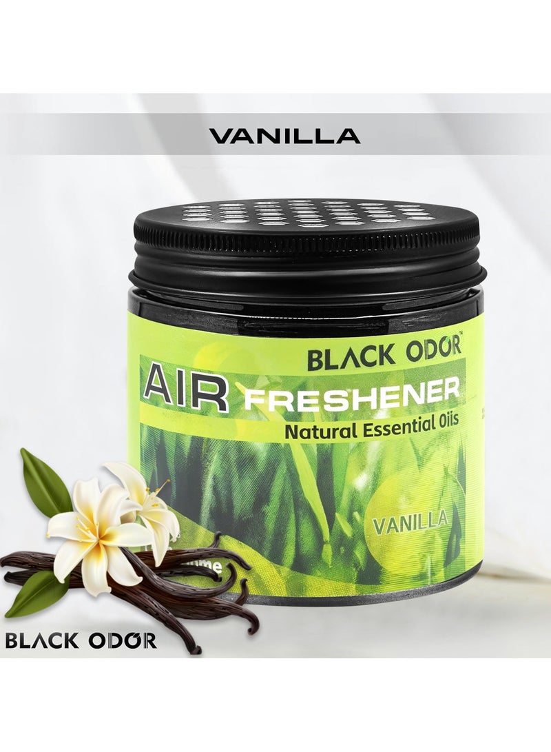 Black Odor Vanilla Car Air Freshener Elevate Your Space with Natural Essential Oils and Soothing Fragrance 180G BO-03  - Image 2