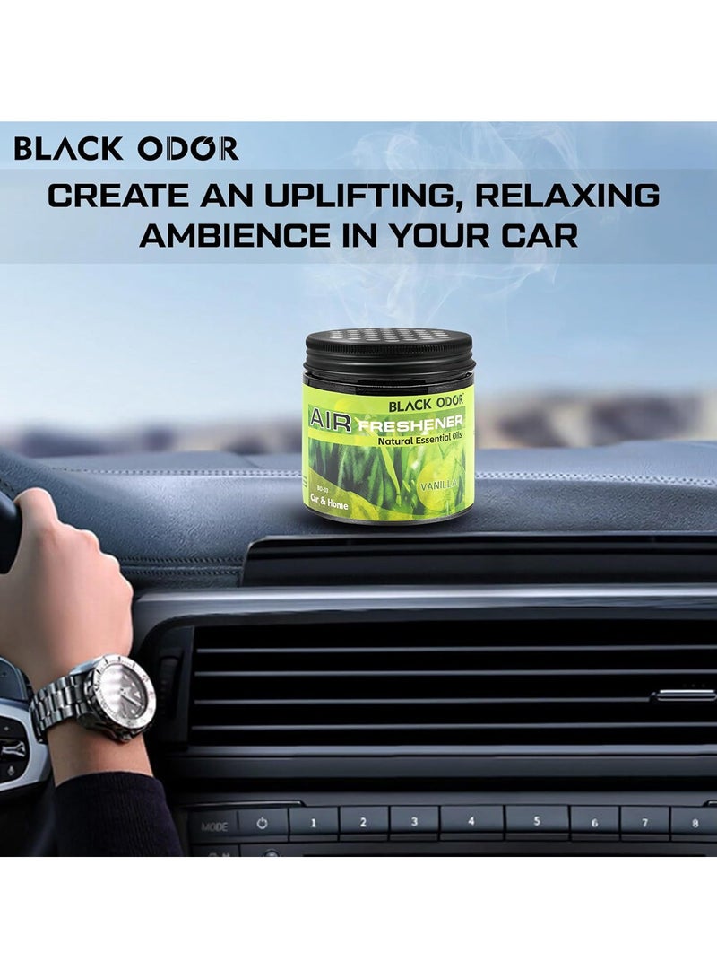 Black Odor Vanilla Car Air Freshener Elevate Your Space with Natural Essential Oils and Soothing Fragrance 180G BO-03  - Image 3