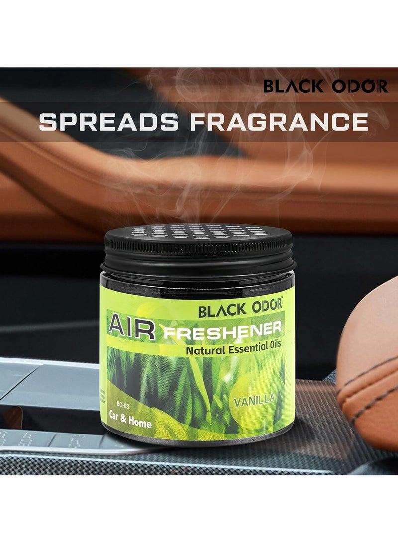 Black Odor Vanilla Car Air Freshener Elevate Your Space with Natural Essential Oils and Soothing Fragrance 180G BO-03  - Image 4