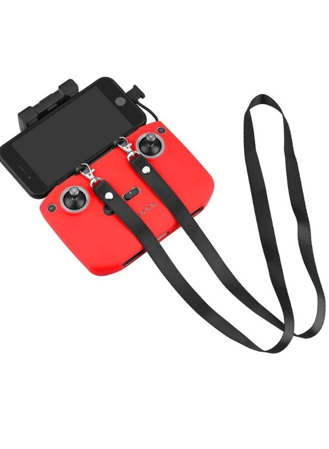 Silicone Protective Cover for DJI Mavic 3, Air 2S, Mavic Air 2, and Mini 2 Drone Remote Control with Lanyard and Anti-Drop Strap Clip (Red) - Essential Accessory for Safety and Style. - Image 2