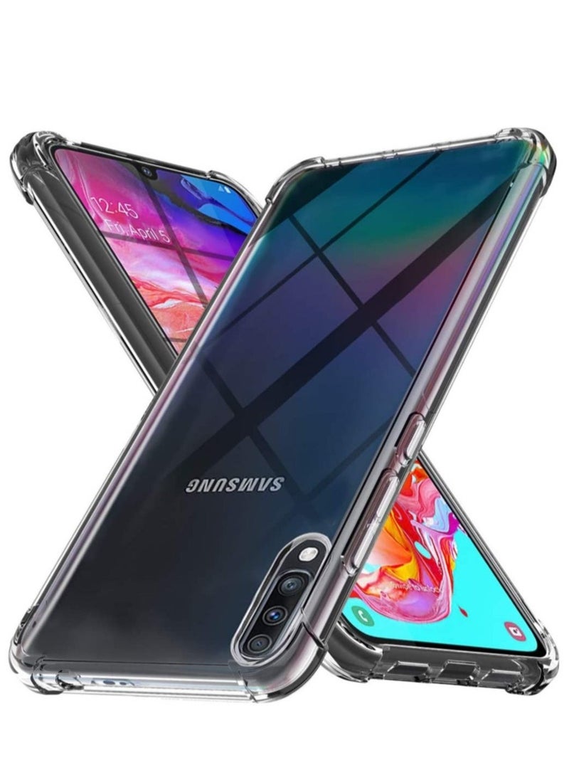 Raxoom Samsung Galaxy A70 Case Cover Protective Shock Absorption Bumper soft Transparent Case (Clear) - Image 1