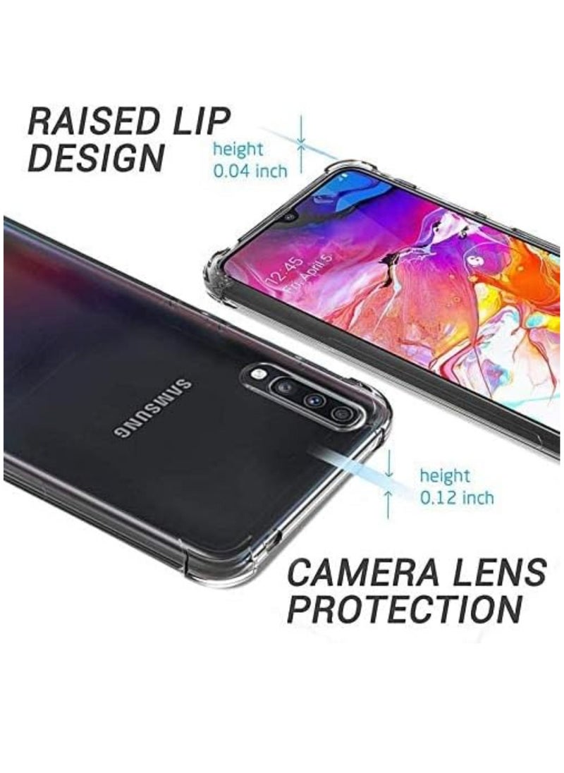 Raxoom Samsung Galaxy A70 Case Cover Protective Shock Absorption Bumper soft Transparent Case (Clear) - Image 4