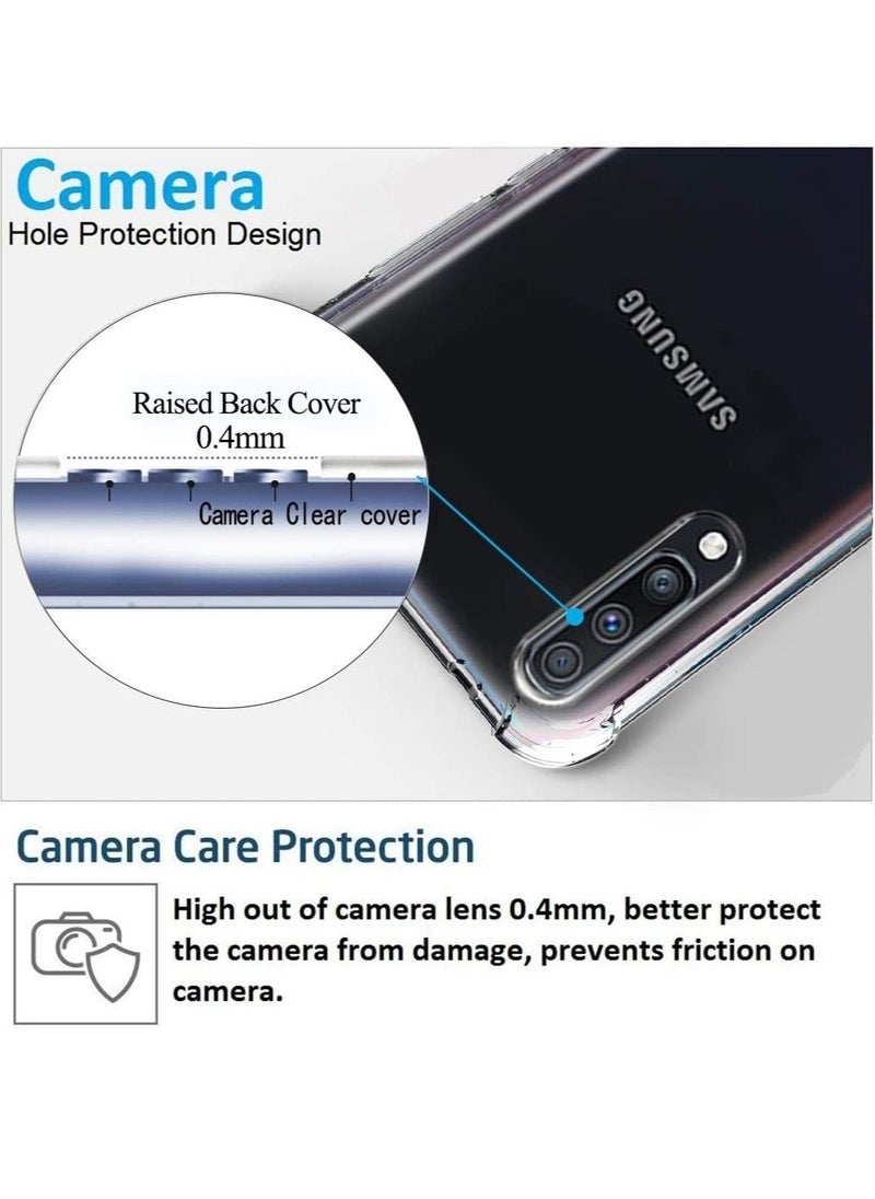 Raxoom Samsung Galaxy A70 Case Cover Protective Shock Absorption Bumper soft Transparent Case (Clear) - Image 2