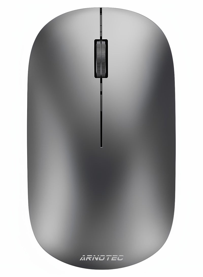 ARNOTEC Wireless Mouse Bluetooth & 2.4G Dual Mode, Type-C Rechargeable Ergonomic Mouse with Silent Clicks, Metal Scroll Wheel, 3 DPI Levels, Portable & Lightweight, for Laptop/Tablet/PC/iOS/Android  - Image 2