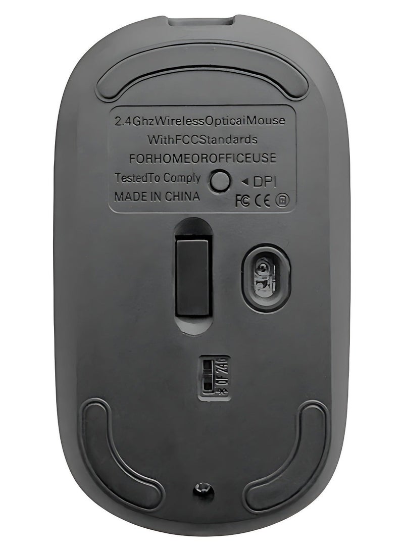 ARNOTEC Wireless Mouse Bluetooth & 2.4G Dual Mode, Type-C Rechargeable Ergonomic Mouse with Silent Clicks, Metal Scroll Wheel, 3 DPI Levels, Portable & Lightweight, for Laptop/Tablet/PC/iOS/Android - Image 4