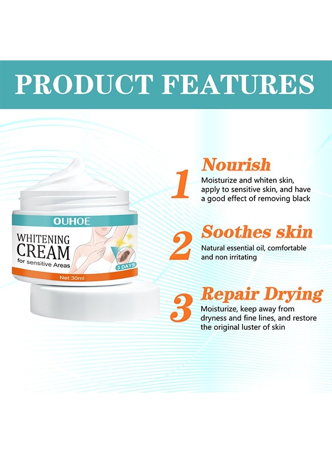 OUHOE Underarm Whitening Cream，Dark Spot Cream，Body Dark Spot Remover，Correcting Dark Spots，Face and Body Skin Bleaching 30ml - Image 3