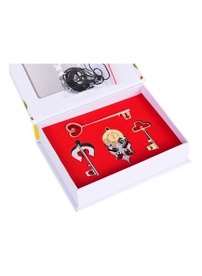 NIBEMINENT 4 Keys Ring Necklace Box Keychain  - Image 1