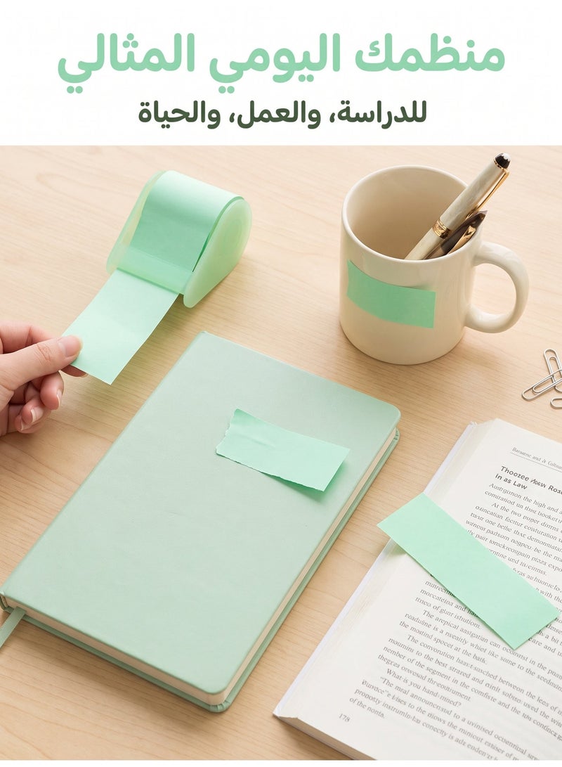عام لفة ملاحظات لاصقة مع حامل، ملاحظات مذكرة ذاتية اللصق قابلة للتمزيق، ملاحظات لاصقة قابلة لإعادة الاستخدام للوازم المكتبية والمدرسية والمنزلية، لتدوين الملاحظات وقوائم المهام وملحقات المخطط ومنظم المكتب - Image 5