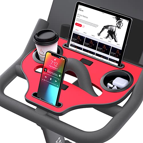 Qsxou Desk Attachment for Peloton Bike (NOT Bike+) Tray Holder for Phone, Cup, Tablet, Ergonomic Platform Tray Accessories for Peloton Spin Bikes - Image 1