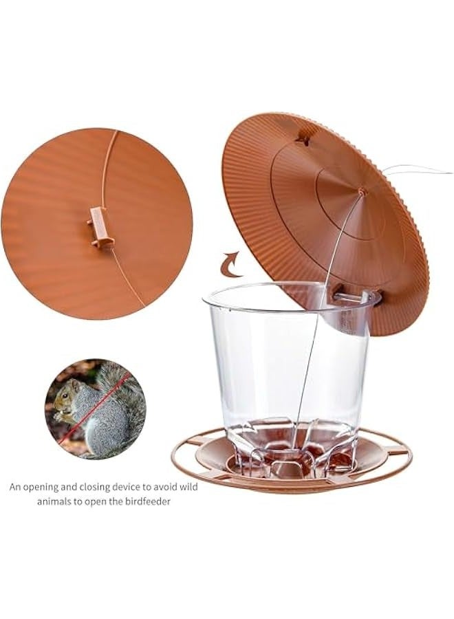 TRASSLE Bird Feeders for Outside, Bird Feeder, Wild Bird Seed for Outside Feeders, Squirrel Proof Birds Feeder and Garden Decoration Yard for Bird Watchers  - Image 4