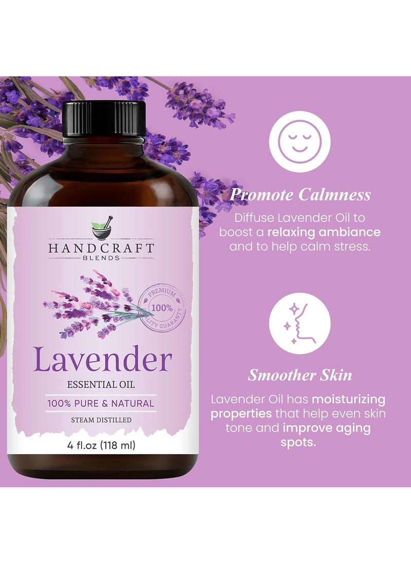 handcraft Blends Handcraft Blends Lavender Essential Oil - Huge 4 Fl Oz - 100% Pure and Natural - Premium Grade with Glass Dropper  - Image 5