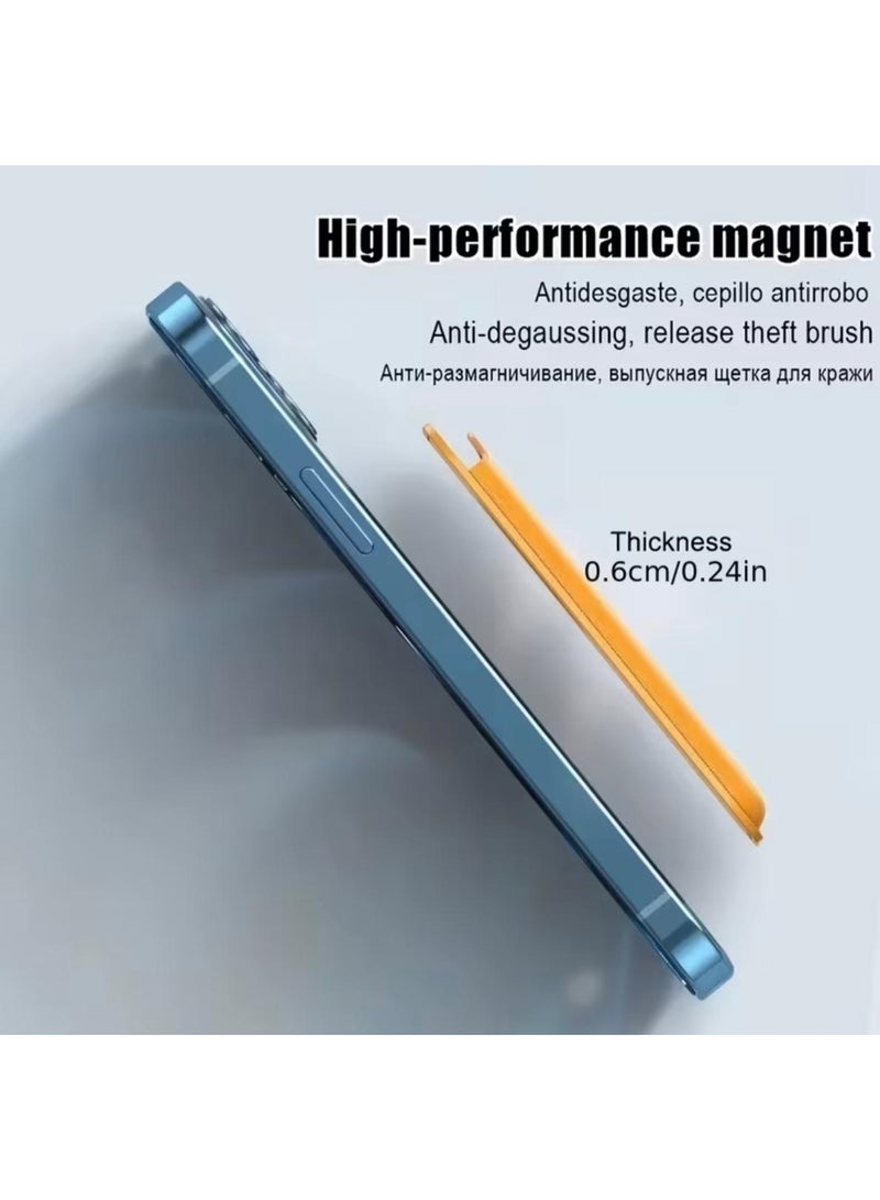 Slim Magnetic Faux Leather Card Case for iPhone - Image 2